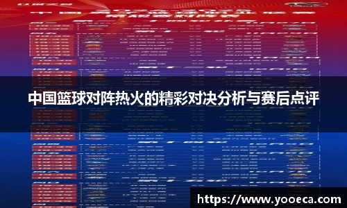 中国篮球对阵热火的精彩对决分析与赛后点评